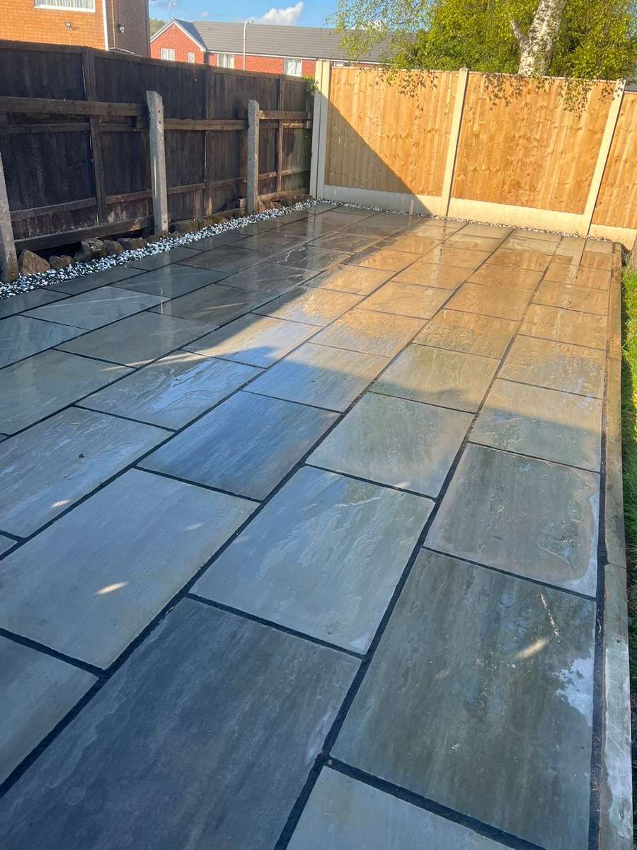 Patio completed in Tibshelf